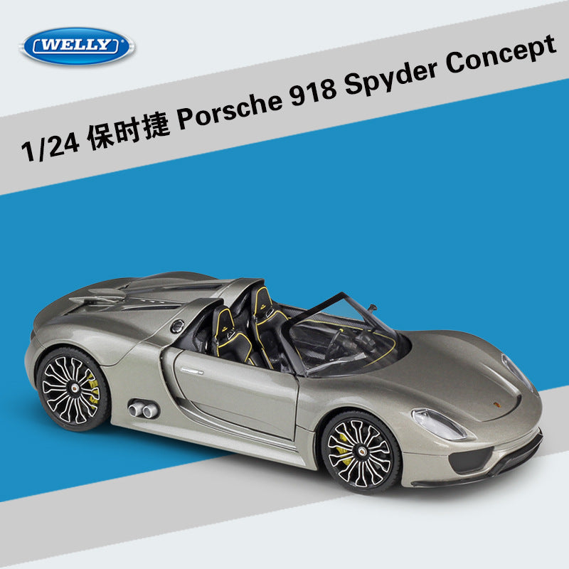 Welly 1/24 Porsche 918 Spyder convertible Modern Car Model