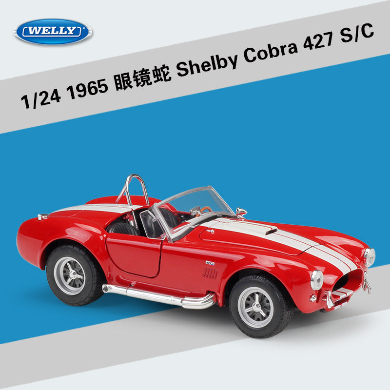 WELLY 1/24 Shelby Cobra 1965 Racing Classic Car Model