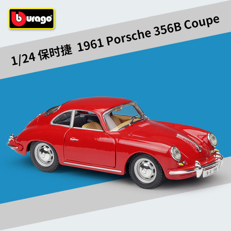 Bburago 1/24 Porsche 911 GT2 GT3 Porsche 356B Coupe 1961 Modern Car Model