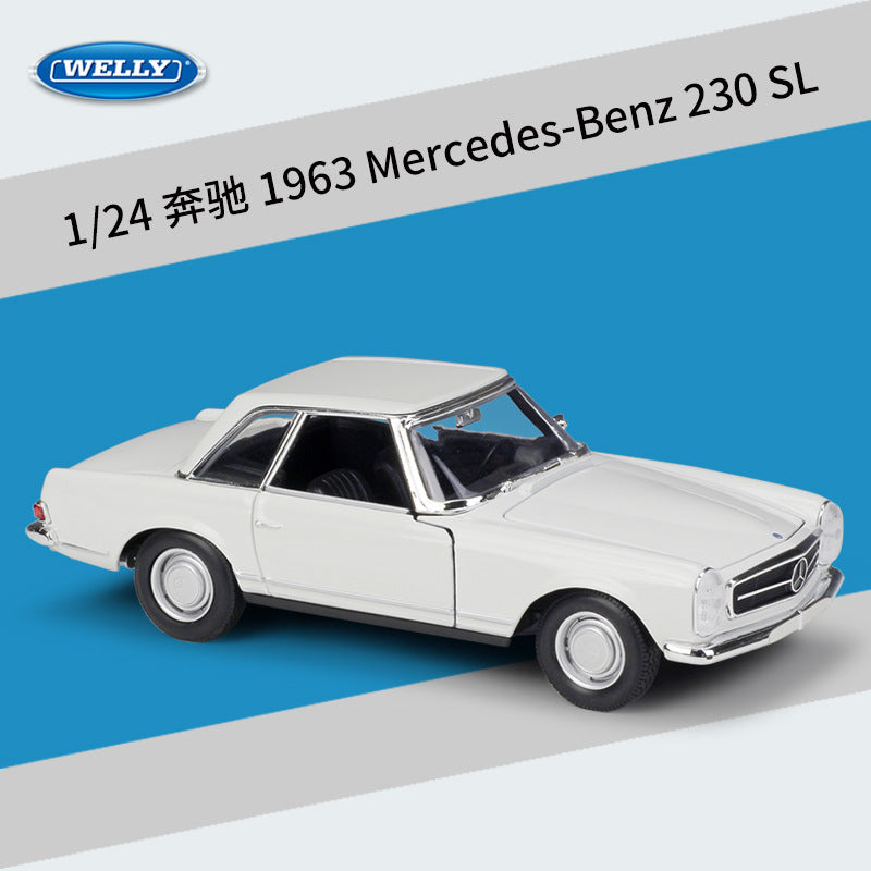 WELLY 1/24 Mercedes-Benz W125 230SL 1963 Classic Car Model