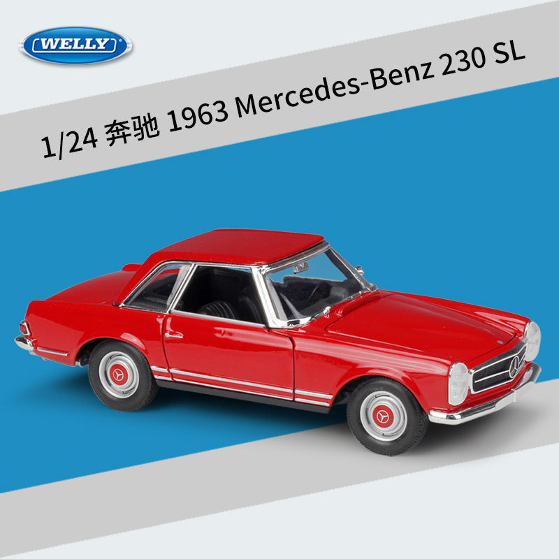 WELLY 1/24 Mercedes-Benz W125 230SL 1963 Classic Car Model