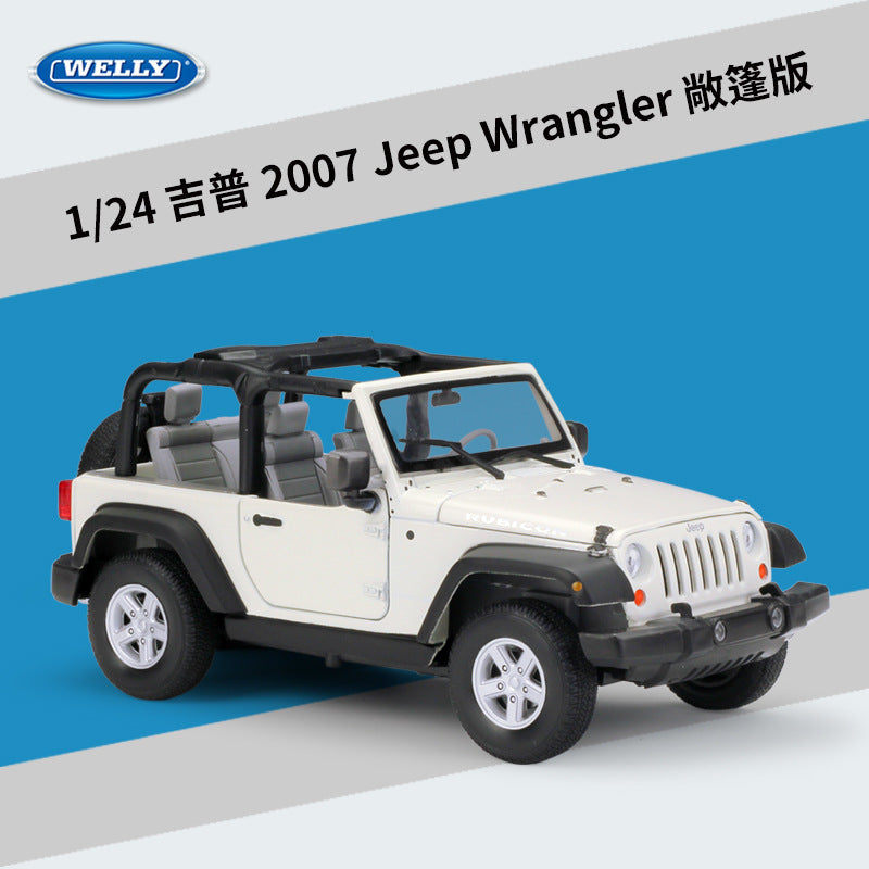 WELLY 1/24 Jeep Wrangler 2007 SUV Modern Car Model