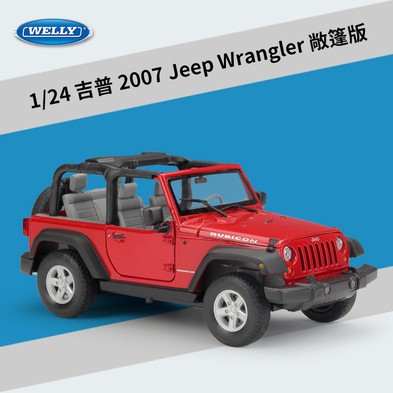 WELLY 1/24 Jeep Wrangler 2007 SUV Modern Car Model