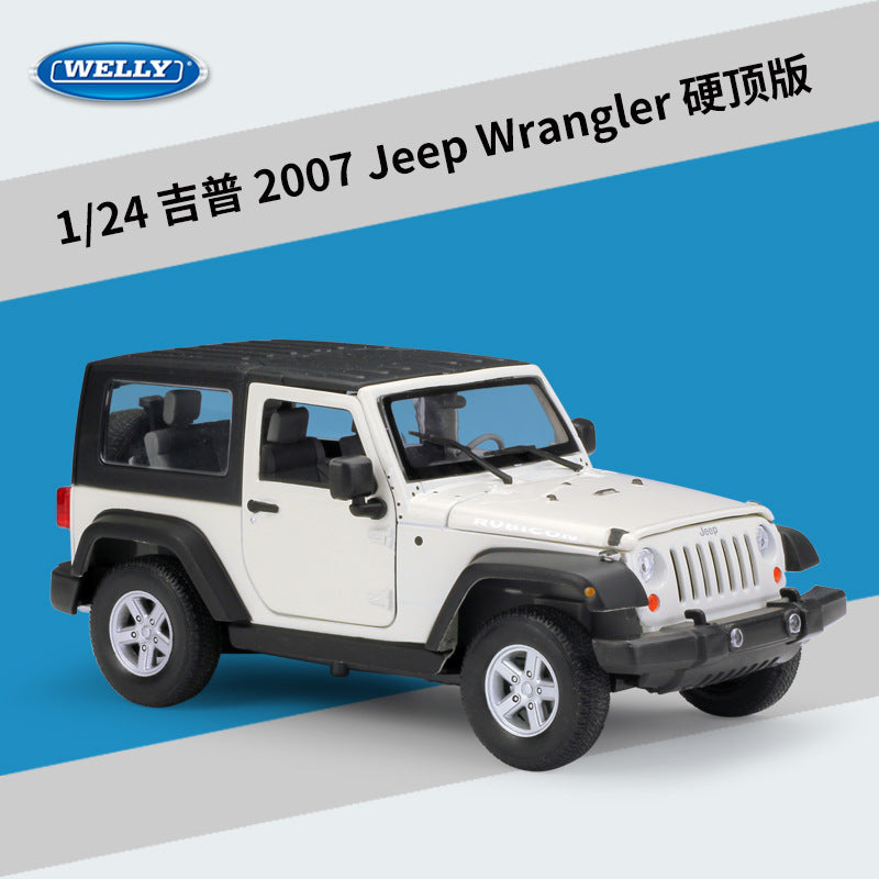 WELLY 1/24 Jeep Wrangler 2007 SUV Modern Car Model