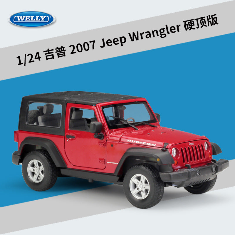 WELLY 1/24 Jeep Wrangler 2007 SUV Modern Car Model