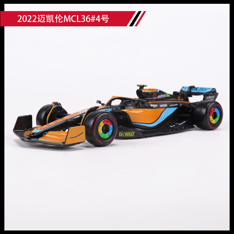 Bburago 1/43 Mclaren MCL36 MCL 60 F1 Formula Racing Car Modern Car Model