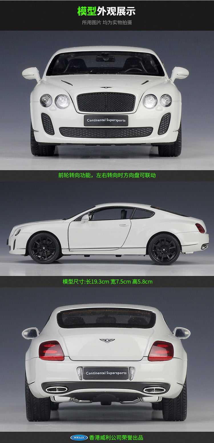 WELLY 1/24 Bentley Continental Supersports Modern Car Model