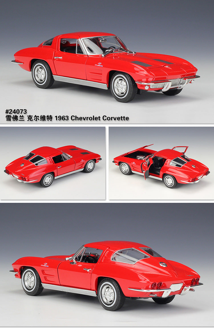 WELLY 1/24 Chevrolet Corvette 1963 Classic Car Model