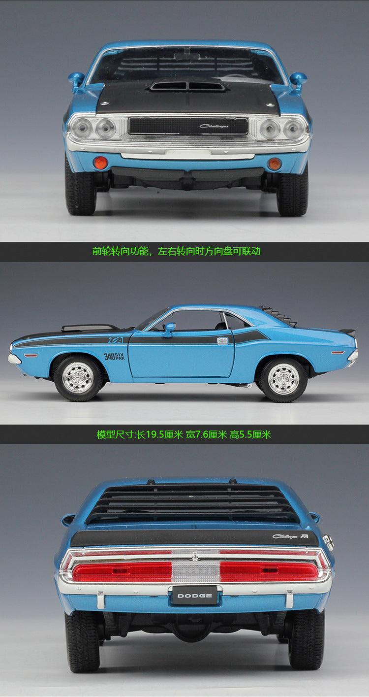 WELLY 1/24 Dodge Challenger T/A 1970 Classic Car Model