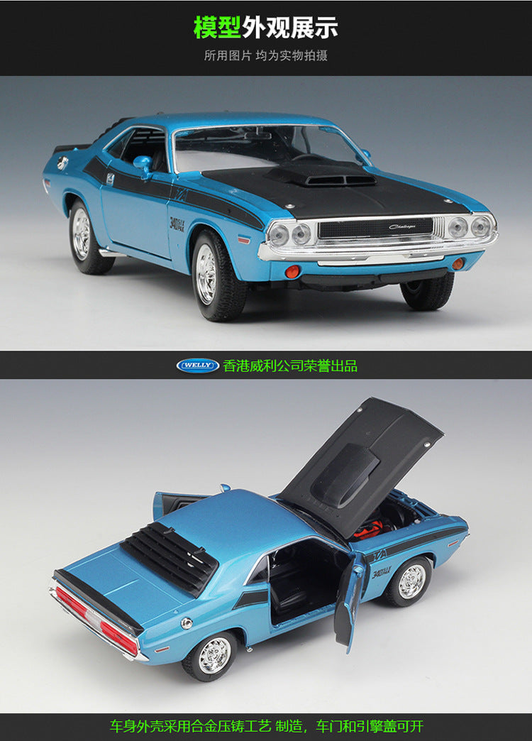 WELLY 1/24 Dodge Challenger T/A 1970 Classic Car Model