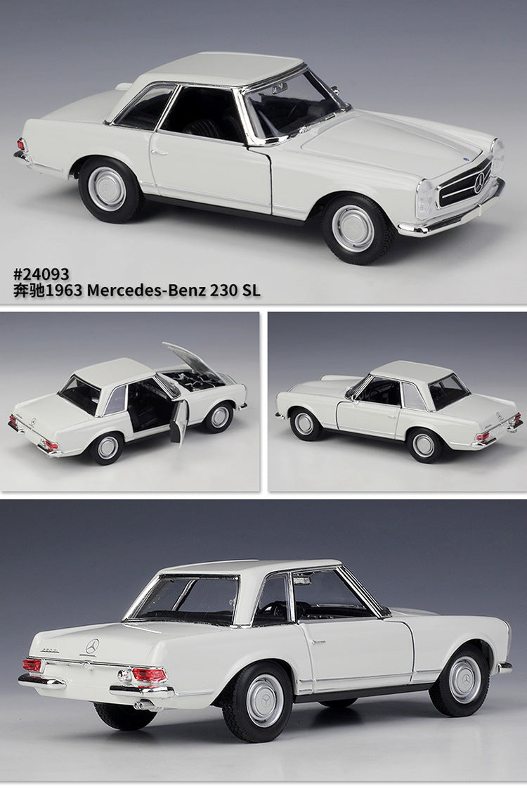 WELLY 1/24 Mercedes-Benz W125 230SL 1963 Classic Car Model