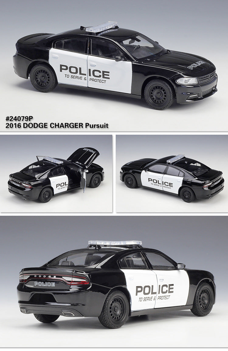 WELLY 1/24 Dodge Charger Pursuit 2016 Police Modern Car Model