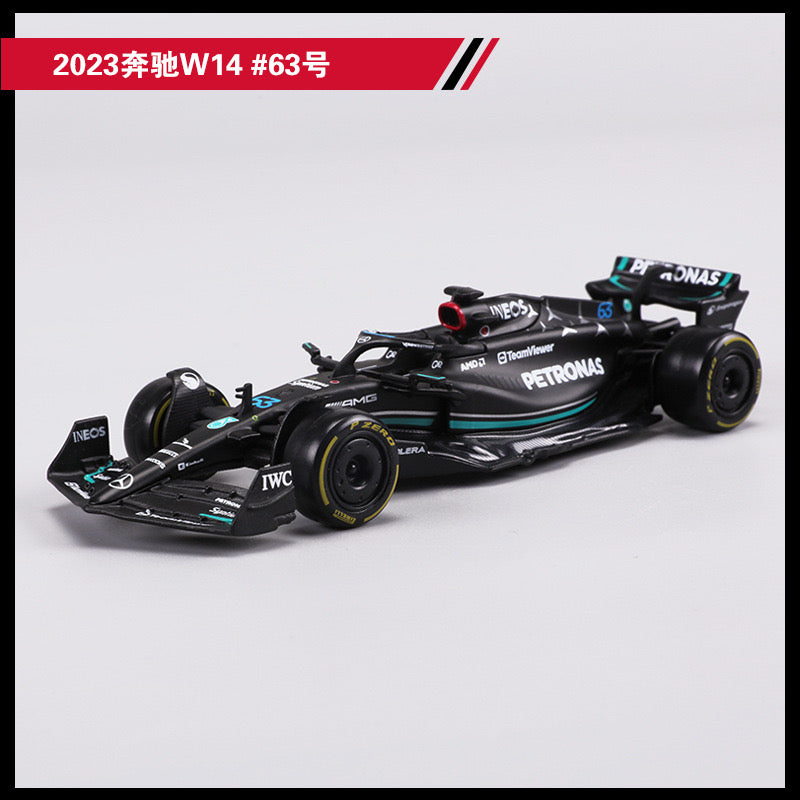 Bburago 1/43 Mercedes-Benz W14 W13 W12 W10 F1 #44 #63 #77 Formula Racing Car Modern Car Model