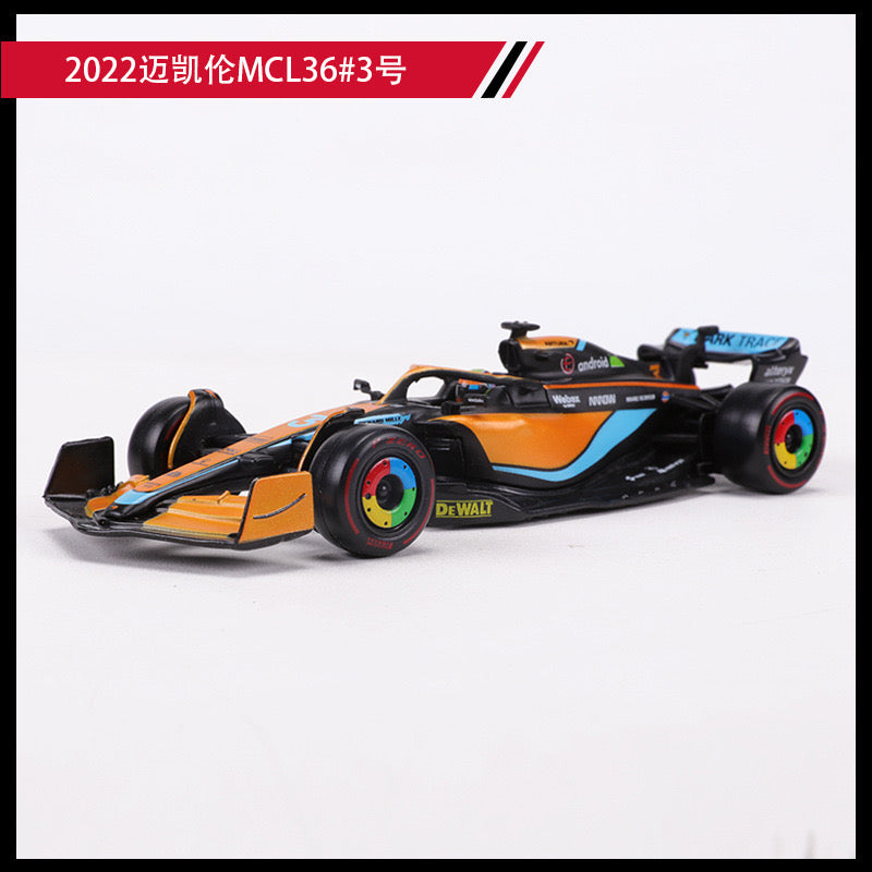 Bburago 1/43 Mclaren MCL36 MCL 60 F1 Formula Racing Car Modern Car Model