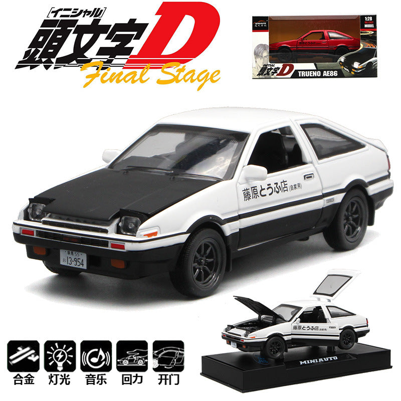 Mini Auto 1/32 Toyota AE 86 Initial D Modern Car Model