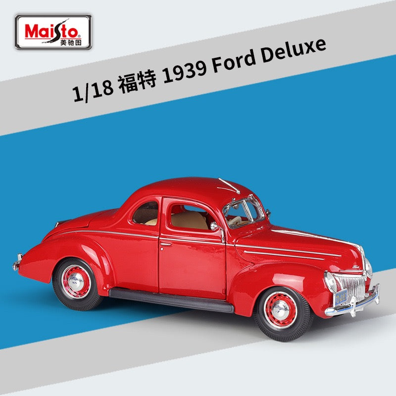 MAISTO 1/18 Ford Deluxe 1939 Classic Car Model