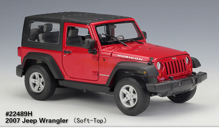 WELLY 1/24 Jeep Wrangler 2007 SUV Modern Car Model