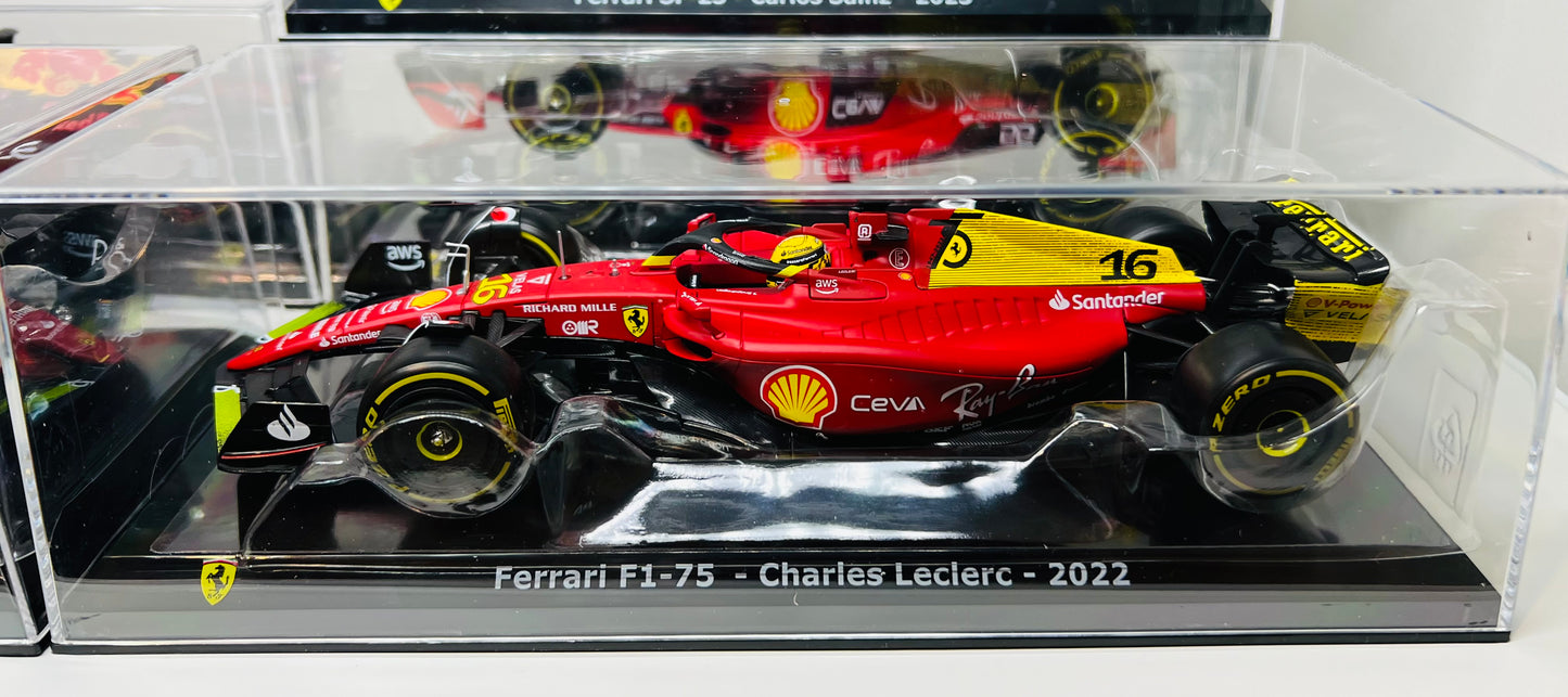 Bburago 1/24  Ferrari Formula Racing Car Acrylic Display Case Modern Car Model