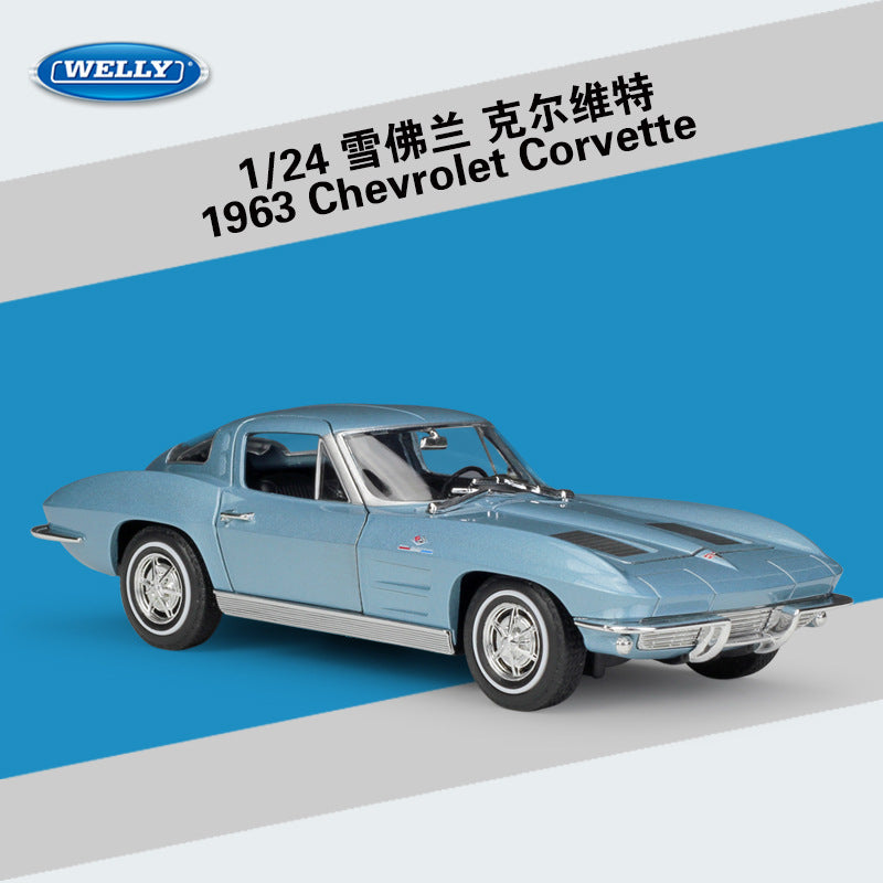 WELLY 1/24 Chevrolet Corvette 1963 Classic Car Model