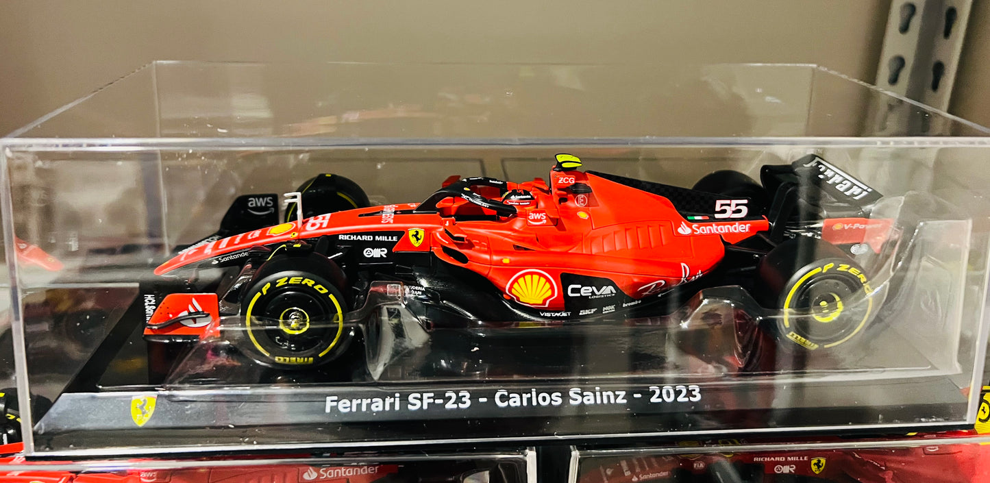 Bburago 1/24  Ferrari Formula Racing Car Acrylic Display Case Modern Car Model