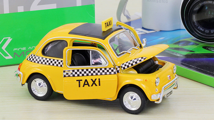 WELLY 1/24 Fiat Nuova 500 Taxi Classic Car Model