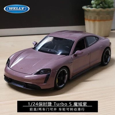 WELLY 1/24 Porsche Taycan Turbo S Modern Car Model