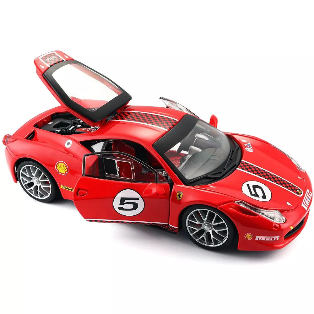 Bburago 1/24 Ferrari 488 458 F355 Challenge FXXK Racing Car Modern Car Model