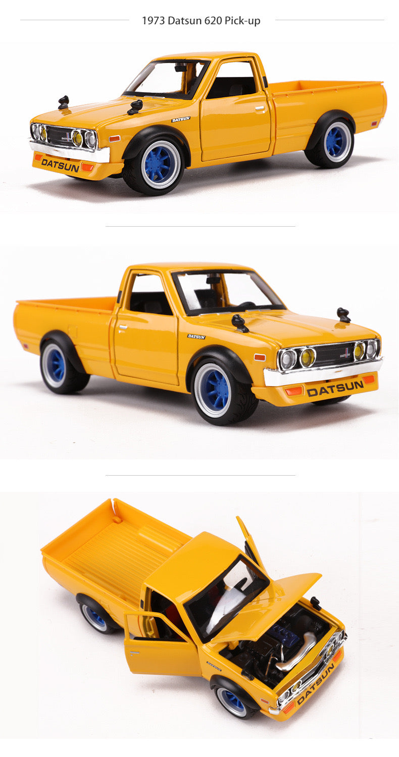 Maisto 1/24 Datsun 510 1971 Datsun 620 Pick-up 1973 Classic Car Model