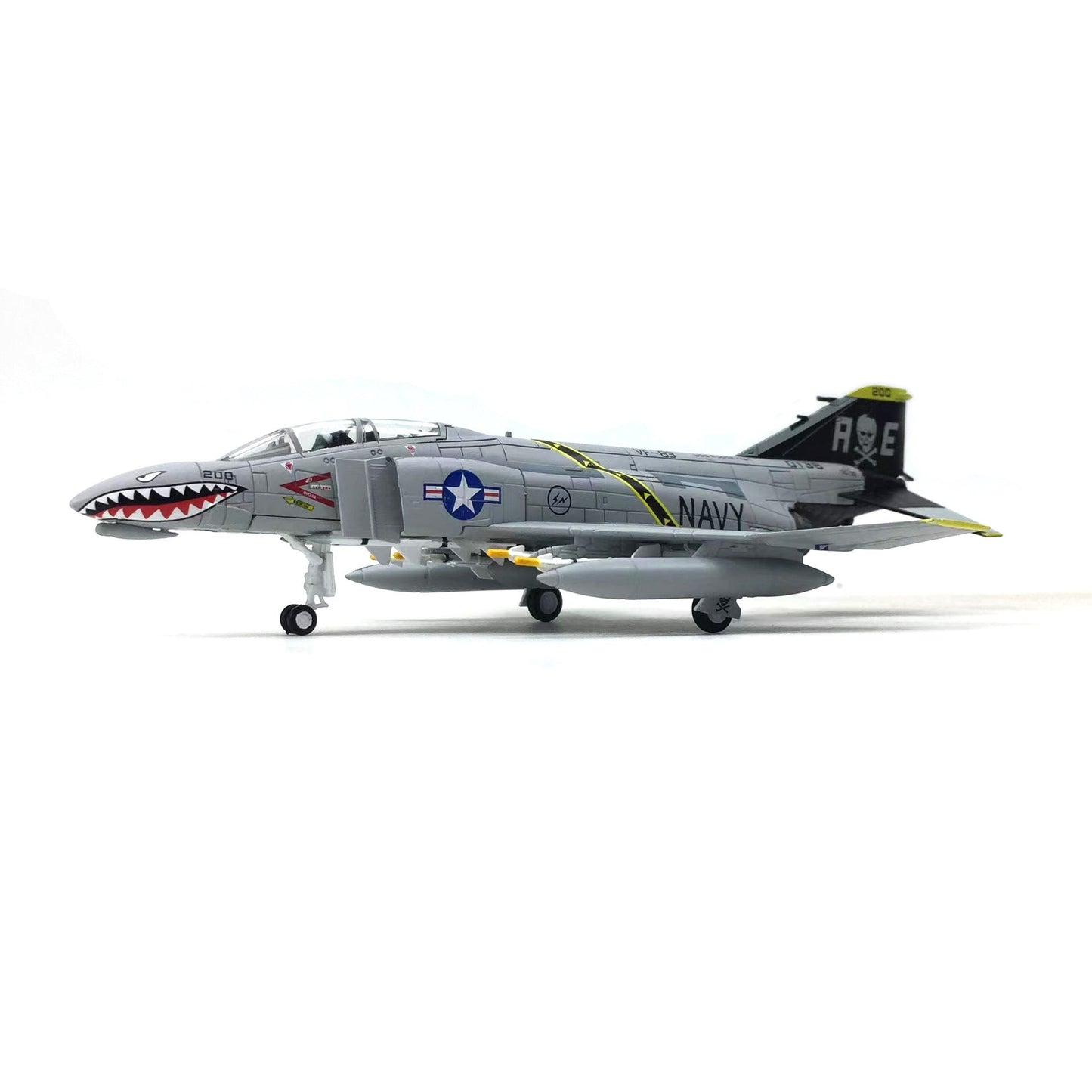 1/100 USA F-14A F-14D Tomcat F-4C Phahtom Aircraft Alloy Model Diecast