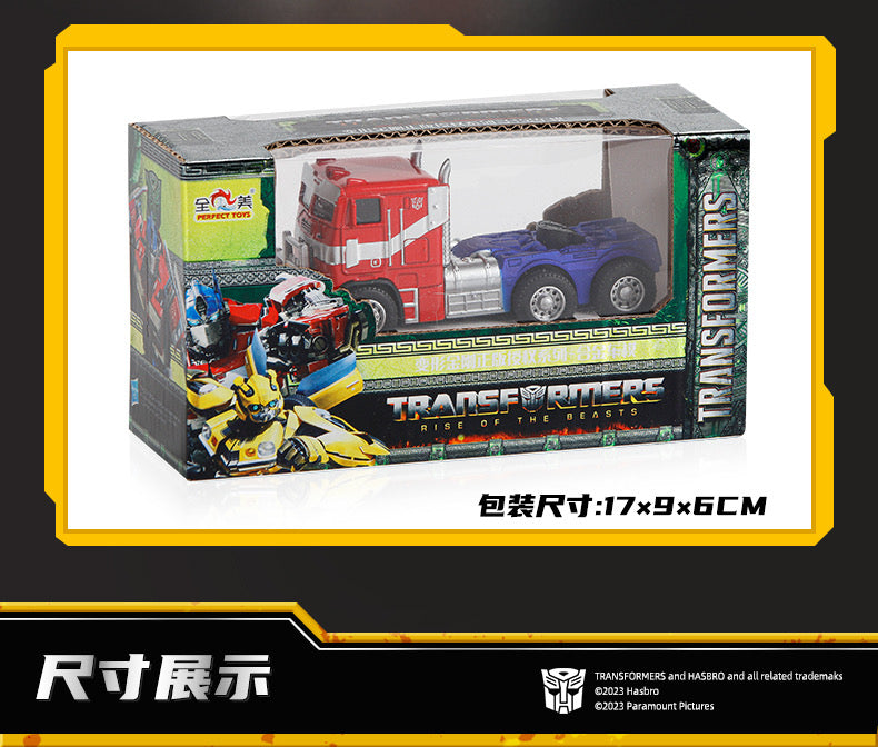 1/43 Transformers 7 Rise of the Beasts Optimus Prime BumbelBee Transformer Car model