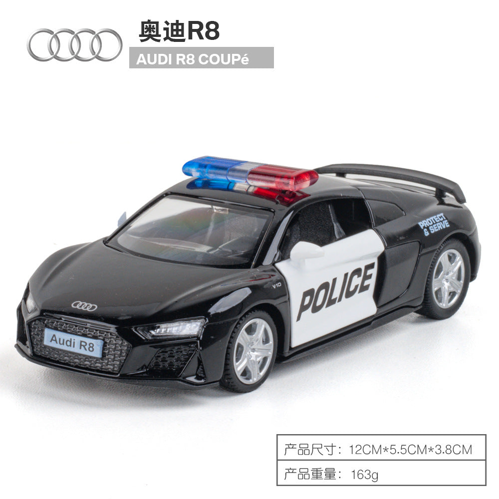 Makeda 1/36 Audi R8 Police Modern Car Model