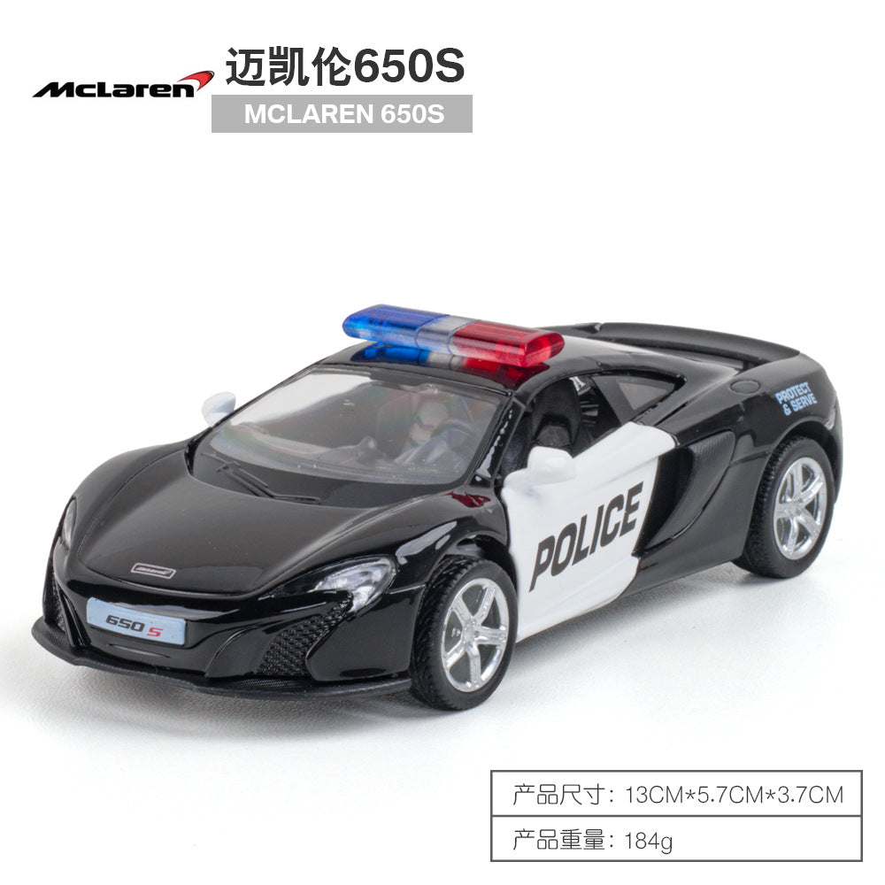 Makeda 1/36 Mclaren 650S Police Modern Car Model