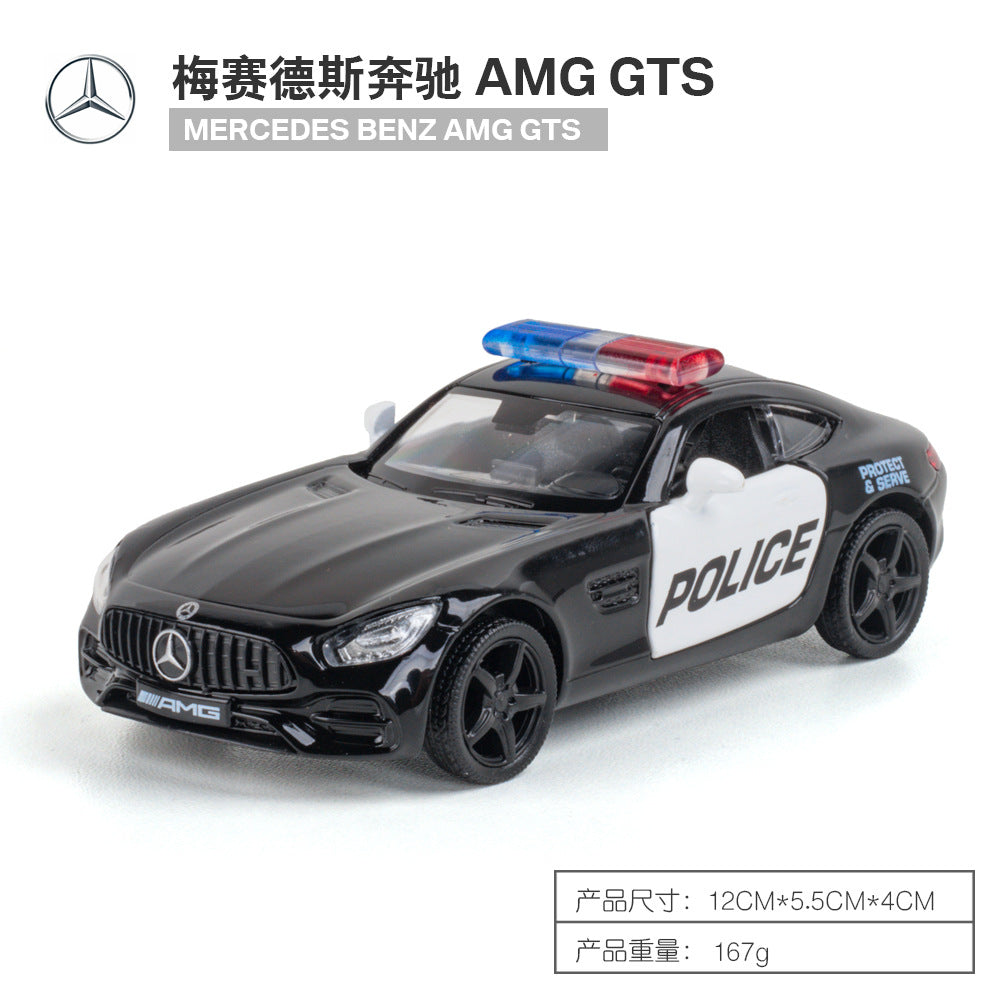 Makeda 1/36 Mercedes-Benz AMG GTS Police Modern Car Model