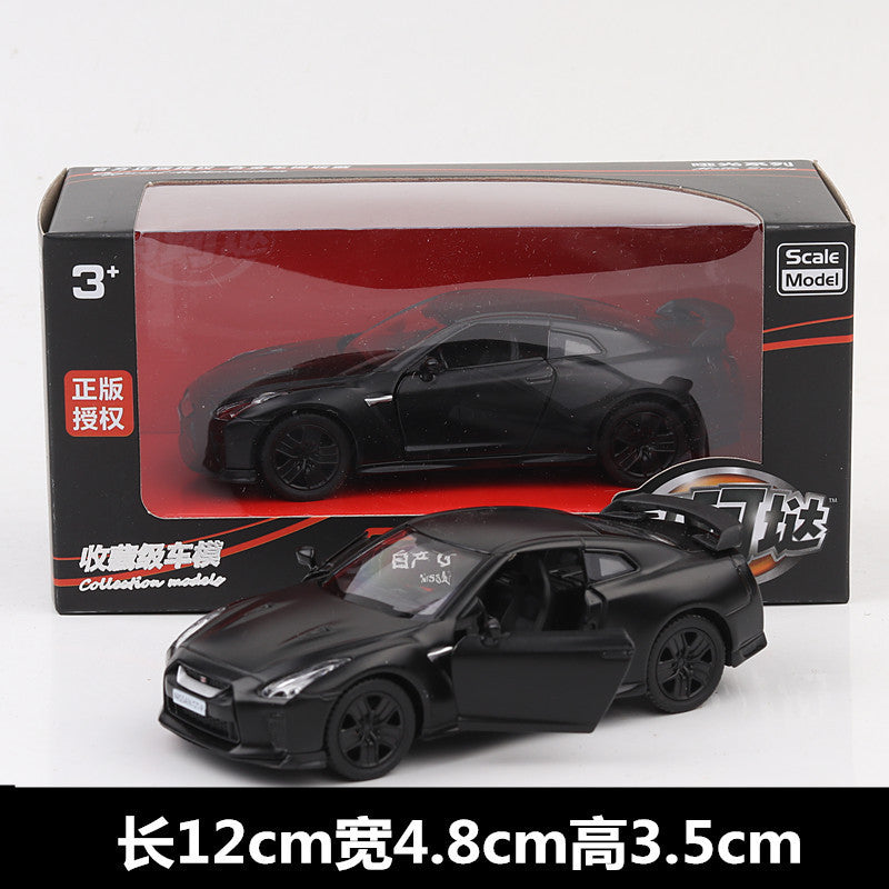 Makeda 1/36 Nissan GT-R Matte Black Series Modern Car Model