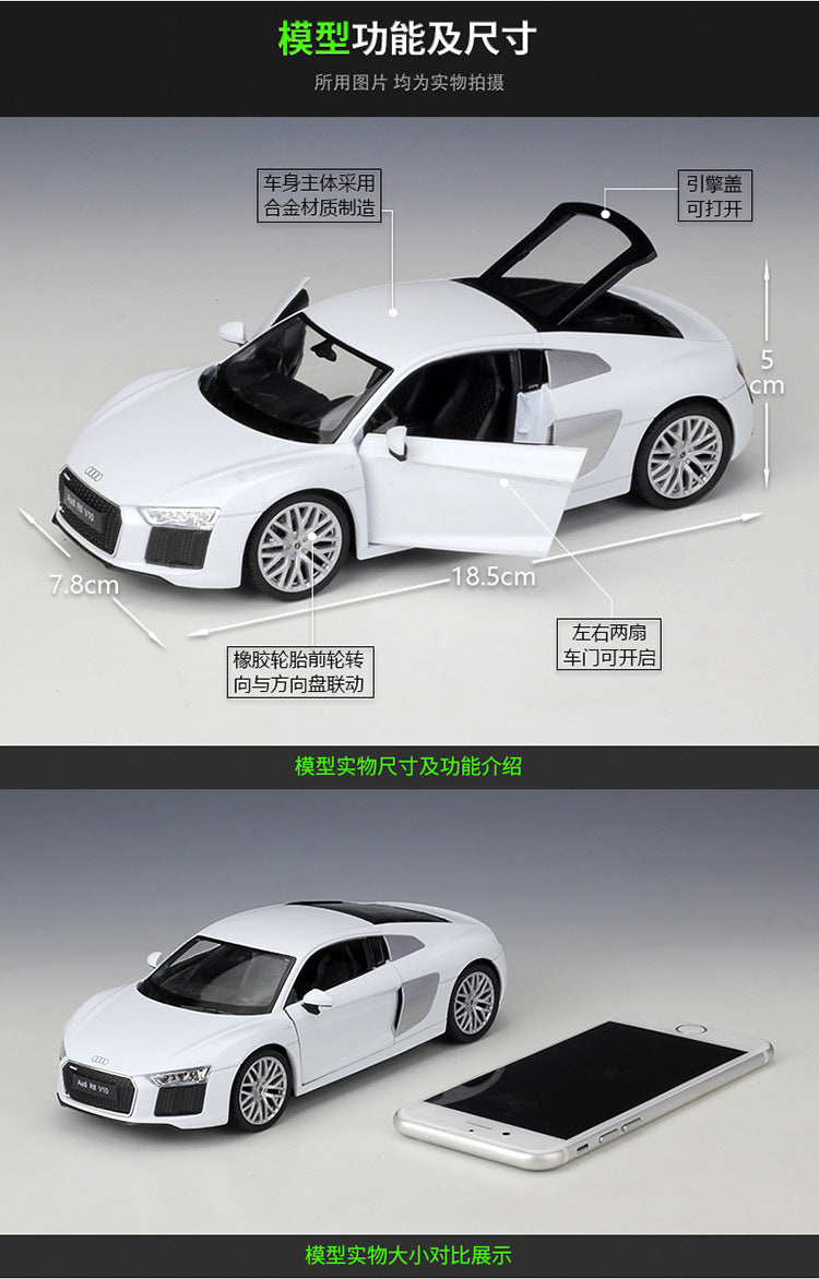 WELLY 1/24 Audi R8 V10 2016 Modern Car Model