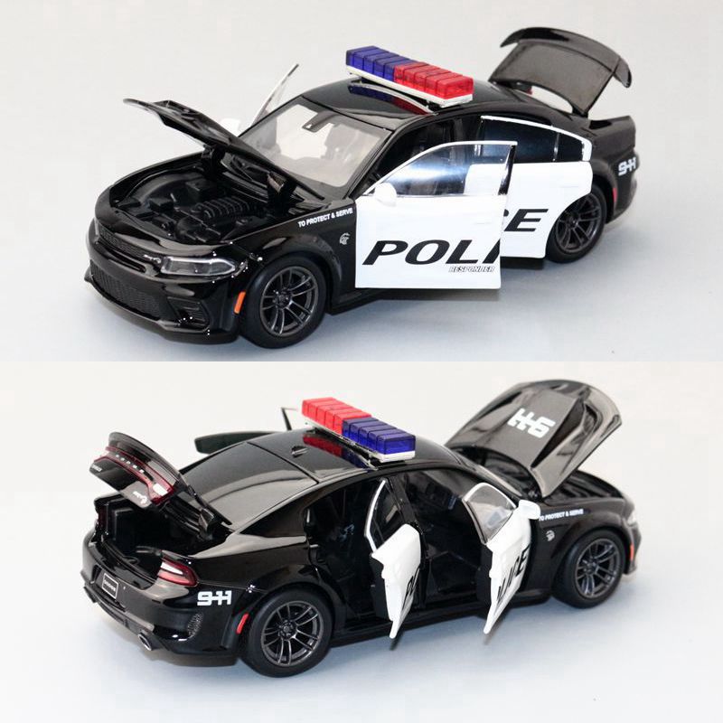 JKM 1/32 Dodge Charger SRT Police Car Modern Car Model