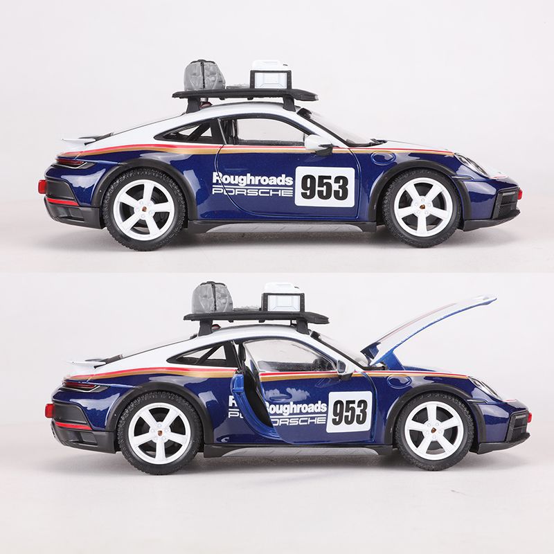 Bburago 1/24 Porsche 963 911 RSR Dakar 918 Modern Car Model