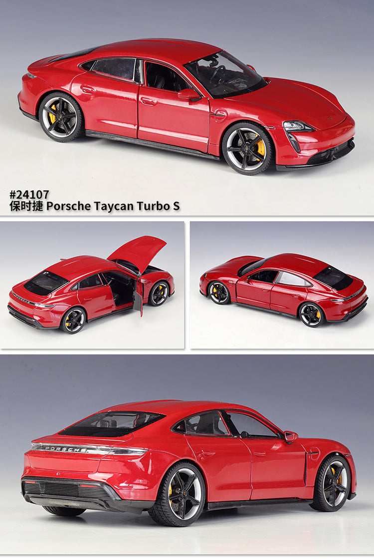 WELLY 1/24 Porsche Taycan Turbo S Modern Car Model