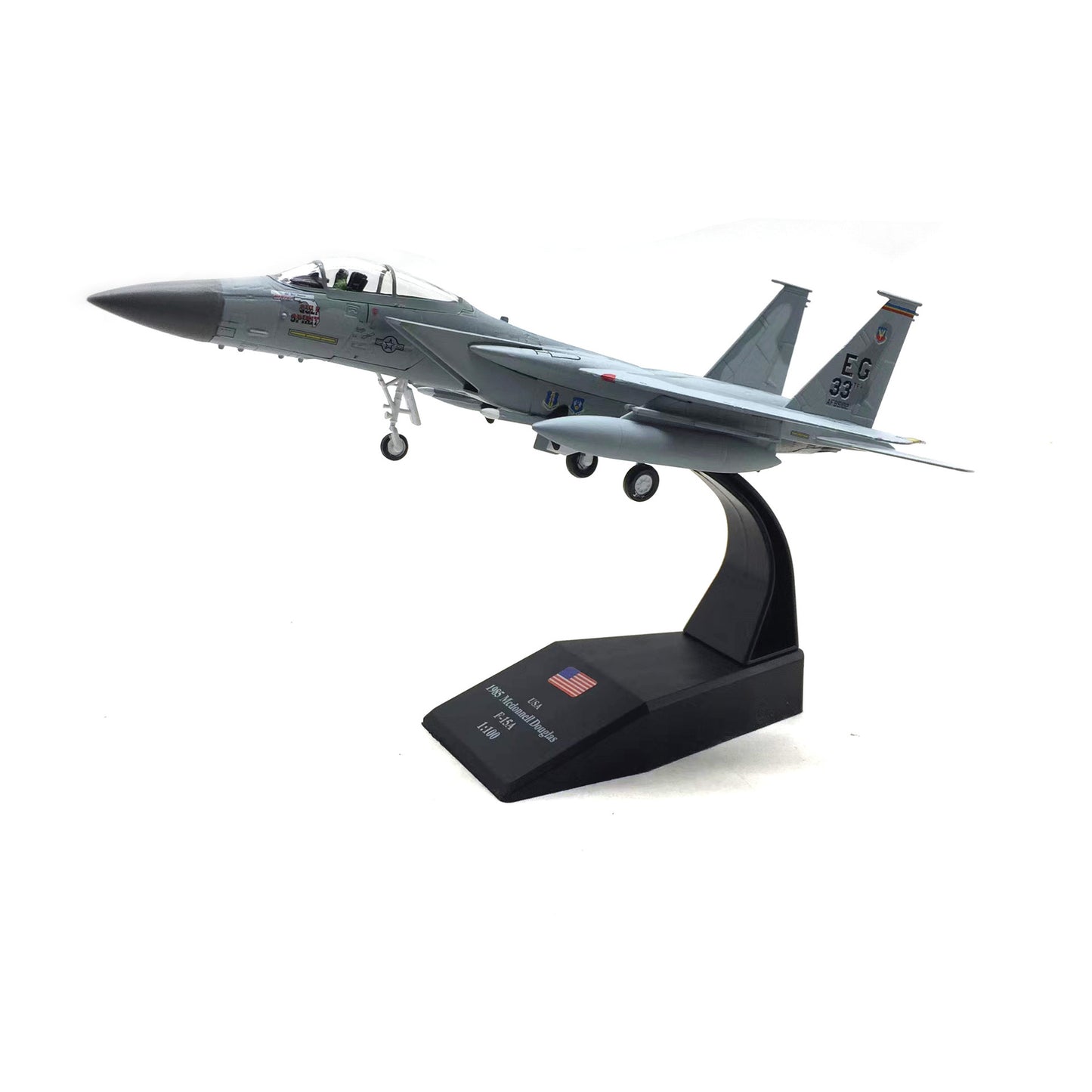 1/100 USA F-15C F-15E F-16C Aircraft Alloy Model Diecast