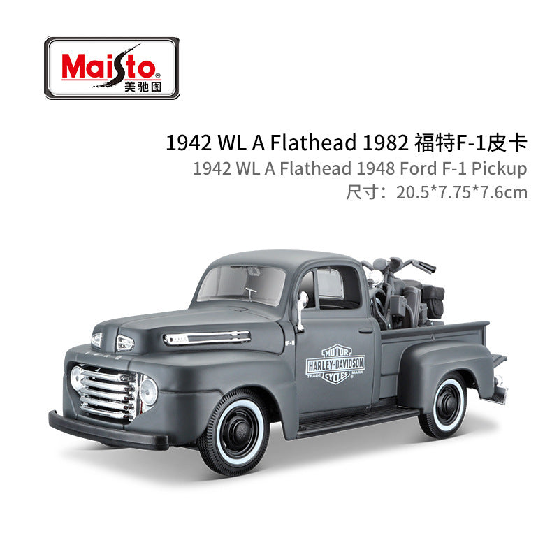 Maisto 1/24 Ford F-1 Pickup Harley Davidson Series Automobile Modern Car Model