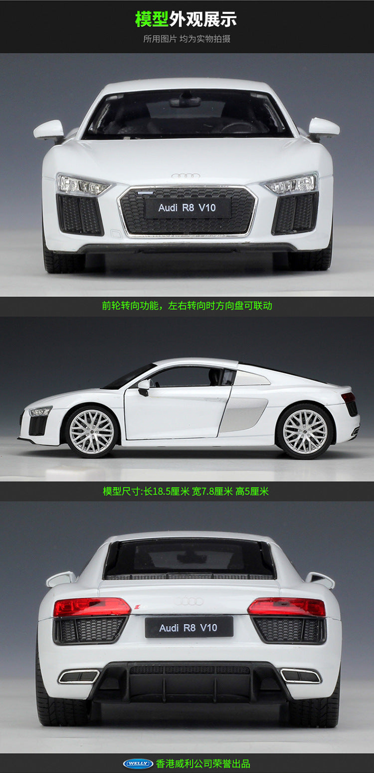 WELLY 1/24 Audi R8 V10 2016 Modern Car Model