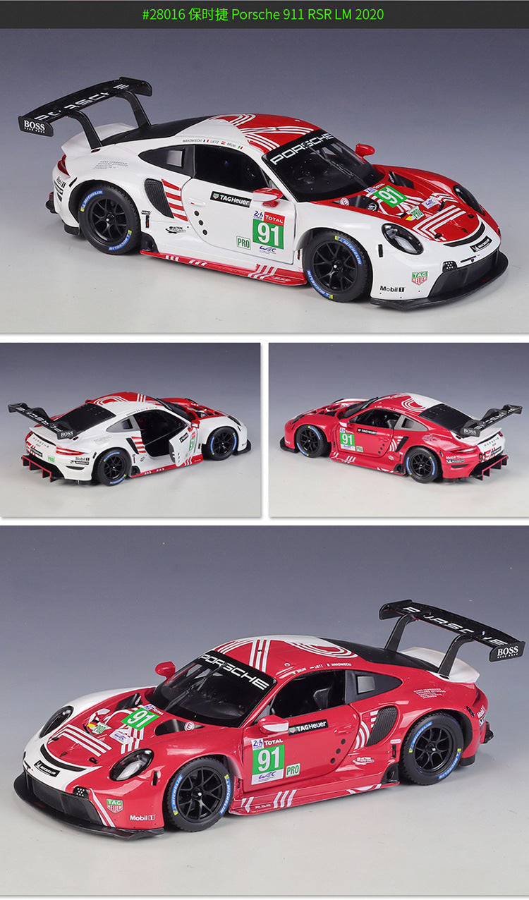 Bburago 1/24 Porsche 911 RSR Dakar Modern Car Model