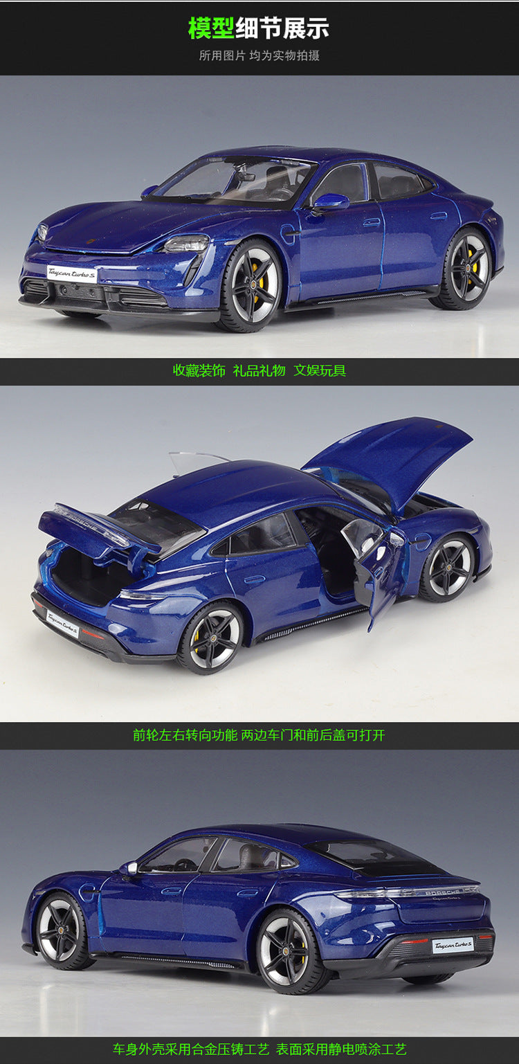 Bburago 1/24 Porsche Taycan Turbo S 718 Boxster Modern Car Model