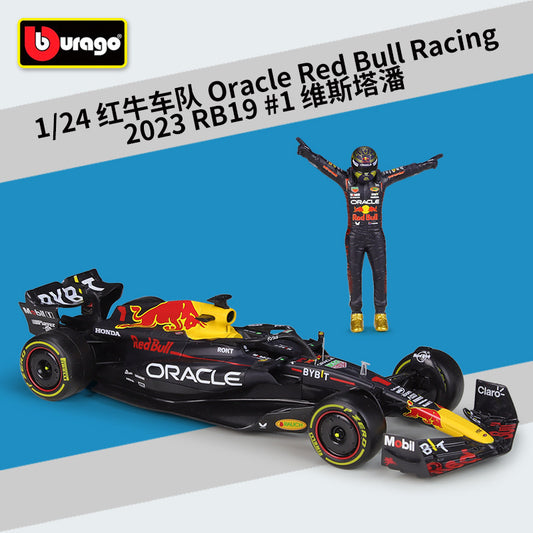 Bburago 1/24 F1 Oracle Red Bull RB19 Mercedes AMG W14 With Driver Figure Formula Racing Modern Car Model