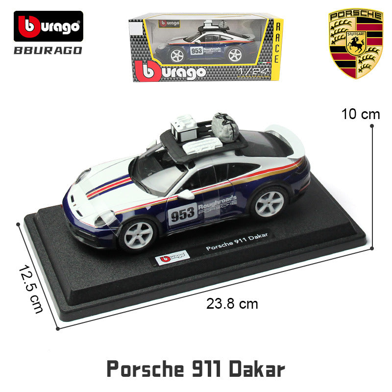 Bburago 1/24 Porsche 911 RSR Dakar Modern Car Model