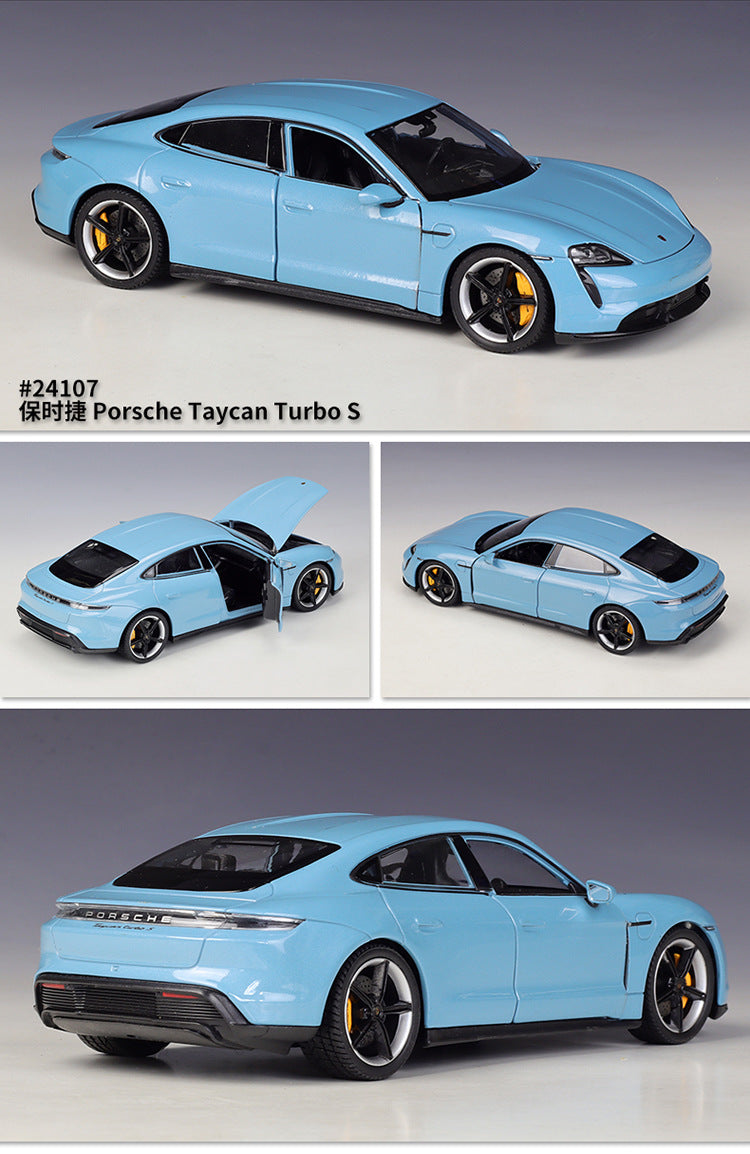 WELLY 1/24 Porsche Taycan Turbo S Modern Car Model