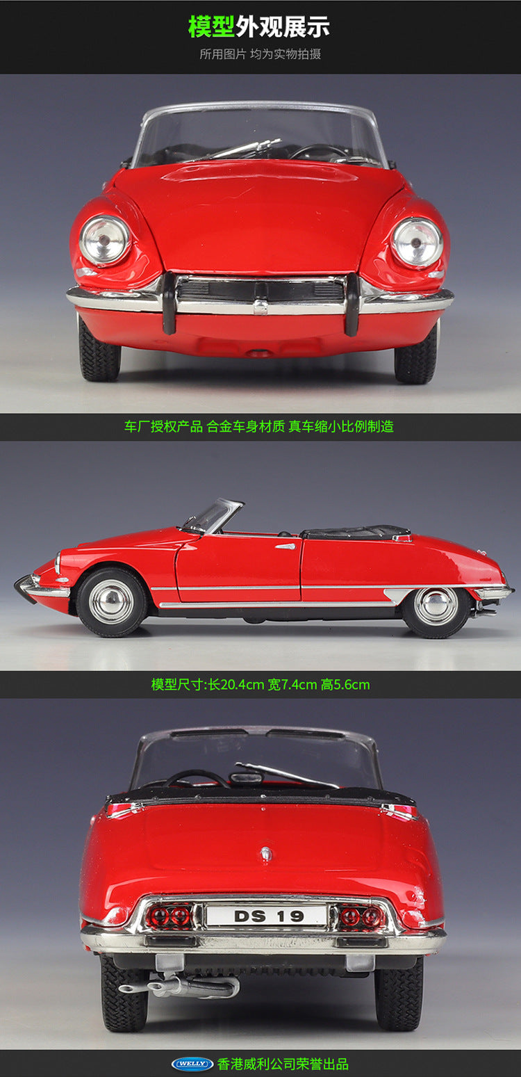 WELLY 1/24 Citroen DS 19 Cabriolet Convertible Classic Car Model