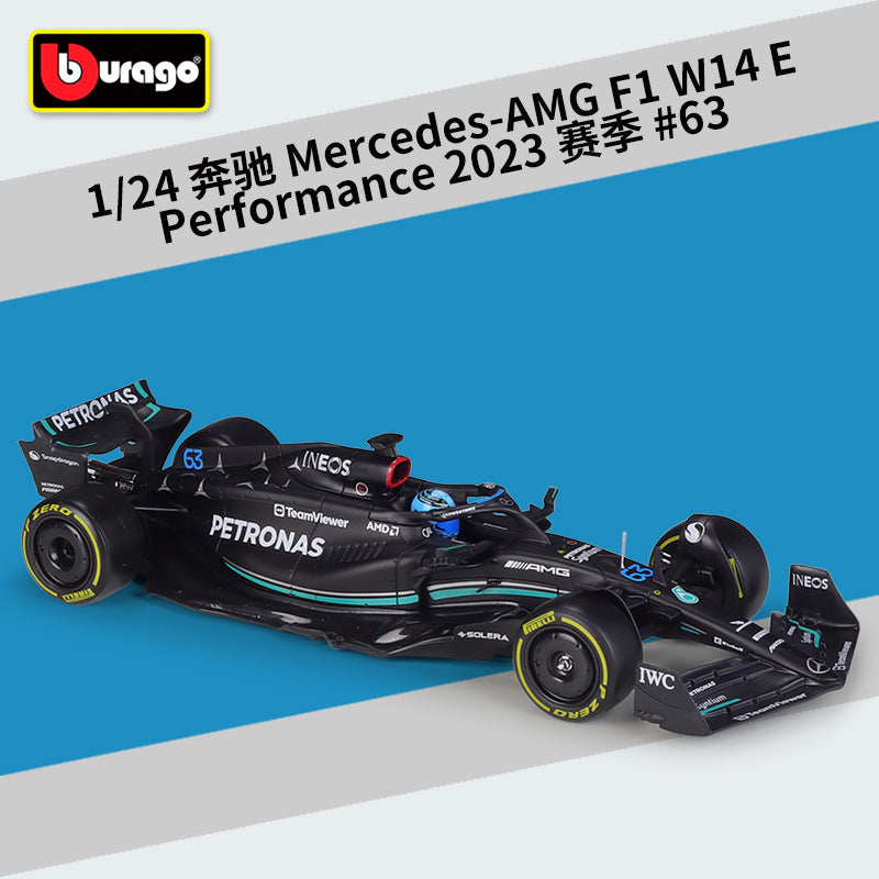 Bburago 1/24 Mercedes-Benz AMG F1 W14 E 2023 with display case Modern Car Model