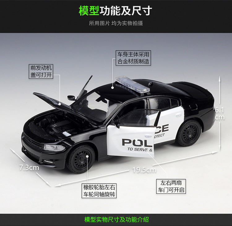 WELLY 1/24 Dodge Charger Pursuit 2016 Police Modern Car Model