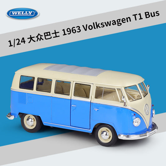 Welly 1/24 Volkswagen T1 T2 Bus Classic Car Model